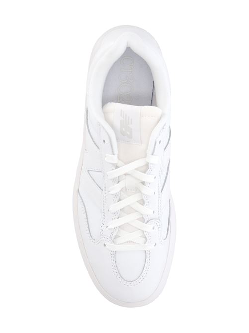 white leather pebbled texture panelled design New Balance | CT302CLAWHITE